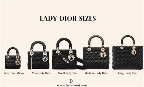 lady dior sizes comparison|Lady Dior bag size guide.